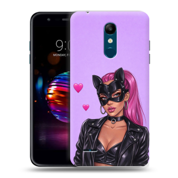 Силиконовый чехол на LG K11 Plus с принтом женский