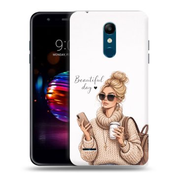 Силиконовый чехол на LG K11 Plus с принтом женский