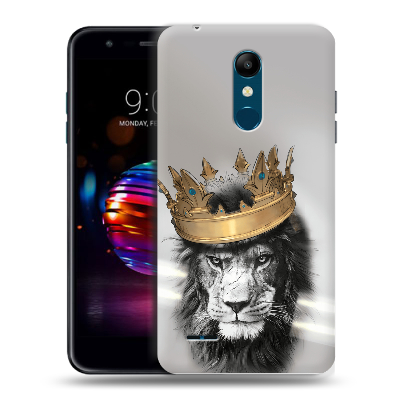 Силиконовый чехол на LG K11 Plus с принтом Лев с короной Силиконовый чехол на LG K11 Plus с принтом Лев с короной