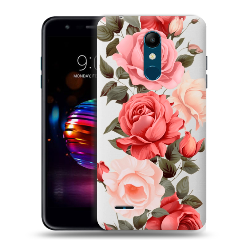 Силиконовый чехол на LG K11 Plus с принтом Розы Силиконовый чехол на LG K11 Plus с принтом Розы