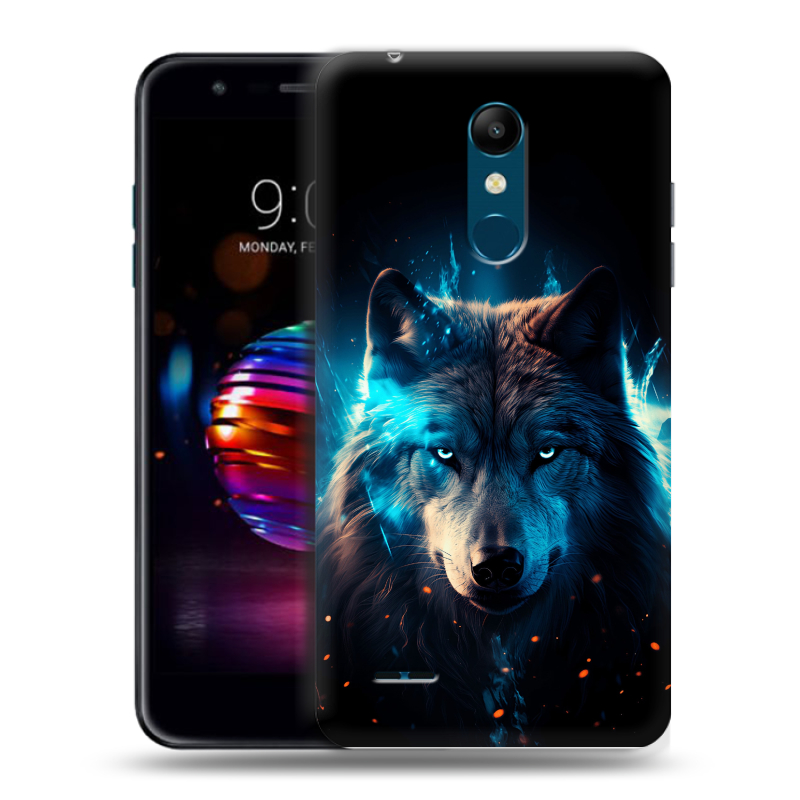 Силиконовый чехол на LG K11 Plus с принтом Волк ночной Силиконовый чехол на LG K11 Plus с принтом Волк ночной