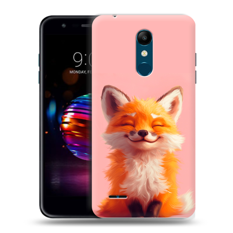Силиконовый чехол на LG K11 Plus с принтом милая лиса Силиконовый чехол на LG K11 Plus с принтом милая лиса