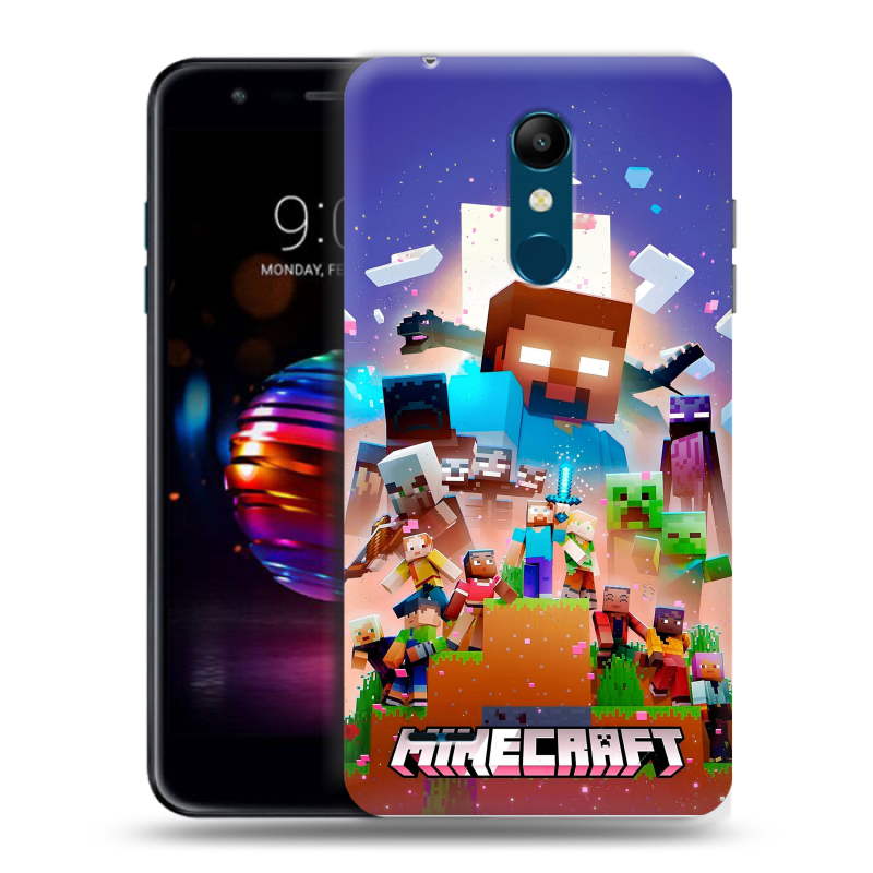 Силиконовый чехол на LG K11 Plus с принтом Майнкрафт Minecraft Силиконовый чехол на LG K11 Plus с принтом Майнкрафт Minecraft