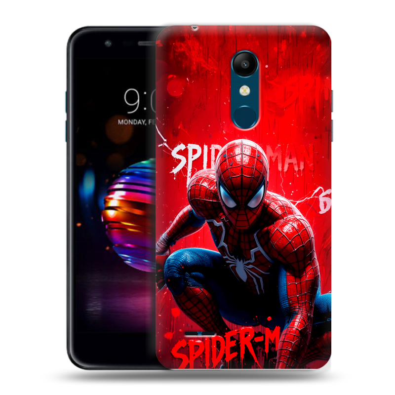 Силиконовый чехол на LG K11 Plus с принтом Spiderman Человек паук Силиконовый чехол на LG K11 Plus с принтом Spiderman Человек паук