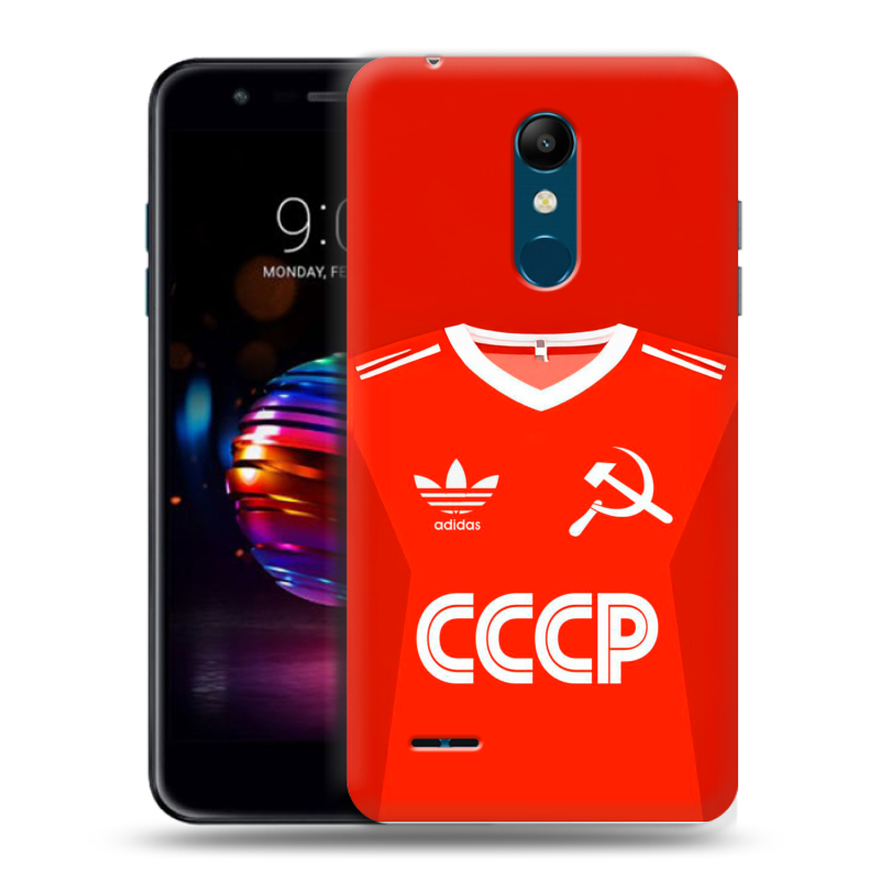 Силиконовый чехол на LG K11 Plus с принтом Флаг Герб СССР Силиконовый чехол на LG K11 Plus с принтом Флаг Герб СССР