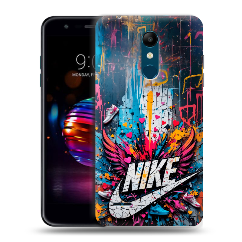 Силиконовый чехол на LG K11 Plus с принтом Nike Найк Силиконовый чехол на LG K11 Plus с принтом Nike Найк