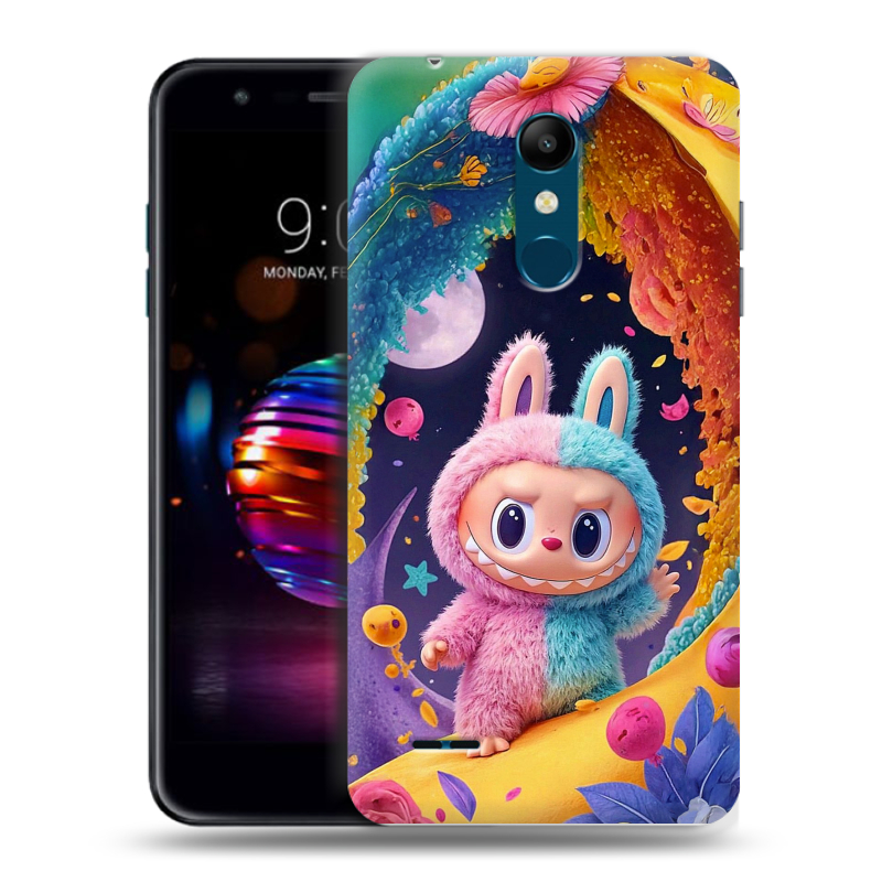 Силиконовый чехол на LG K11 Plus с принтом Labubu Лабубу Силиконовый чехол на LG K11 Plus с принтом Labubu Лабубу