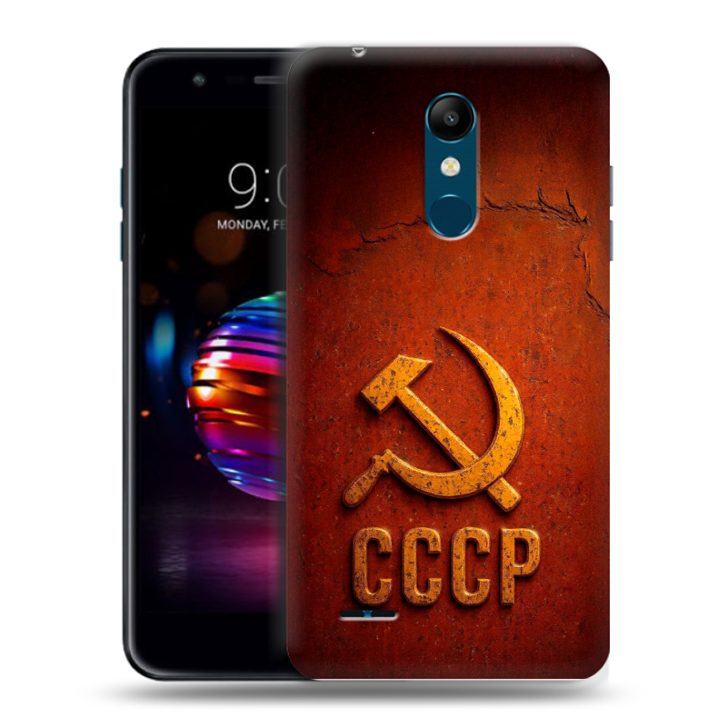 Силиконовый чехол на LG K11 Plus с принтом Флаг Герб СССР Силиконовый чехол на LG K11 Plus с принтом Флаг Герб СССР