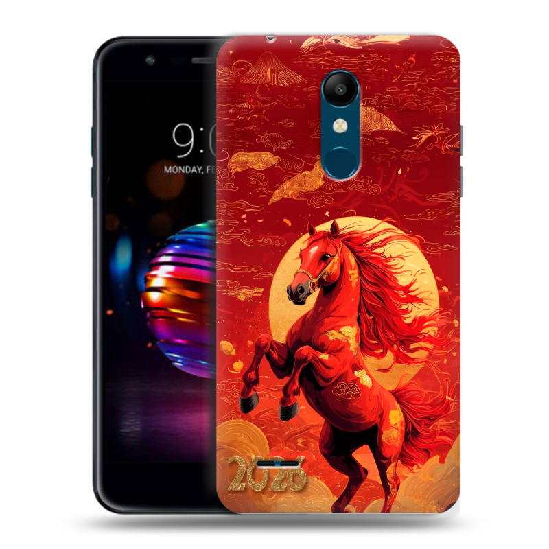Силиконовый чехол на LG K11 Plus с принтом Новый год Силиконовый чехол на LG K11 Plus с принтом Новый год