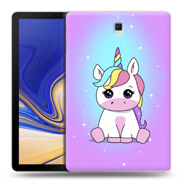 Силиконовый чехол на планшета Samsung Galaxy Tab S4 с принтом Единорог