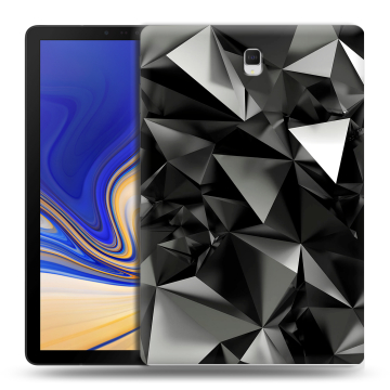 Силиконовый чехол на планшета Samsung Galaxy Tab S4 с принтом Черные кристаллы
