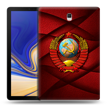 Силиконовый чехол на планшета Samsung Galaxy Tab S4 с принтом Герб СССР