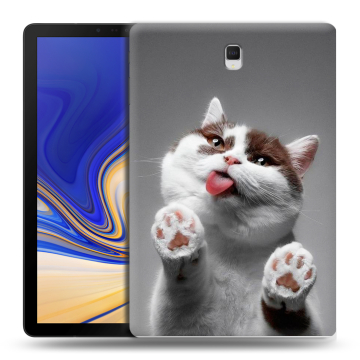 Силиконовый чехол на планшета Samsung Galaxy Tab S4 с принтом Коты