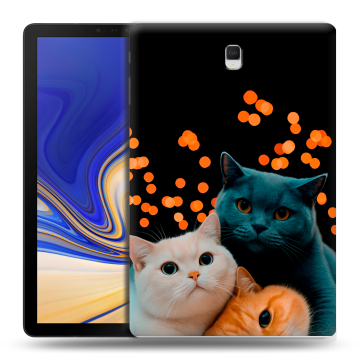 Силиконовый чехол на планшета Samsung Galaxy Tab S4 с принтом Кошки