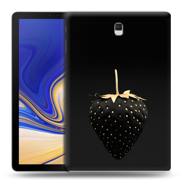 Силиконовый чехол на планшета Samsung Galaxy Tab S4 с принтом Черная клубника
