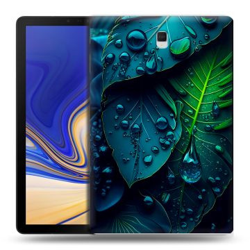 Силиконовый чехол на планшета Samsung Galaxy Tab S4 с принтом Листья