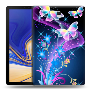 Силиконовый чехол на Samsung Galaxy Tab S4 с принтом Бабочки