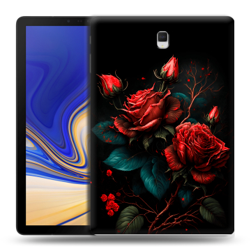 Силиконовый чехол на Samsung Galaxy Tab S4 с принтом Розы красные
