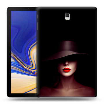 Силиконовый чехол на Samsung Galaxy Tab S4 с принтом Девушка в шляпе