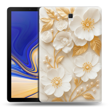 Силиконовый чехол на Samsung Galaxy Tab S4 с принтом Цветы