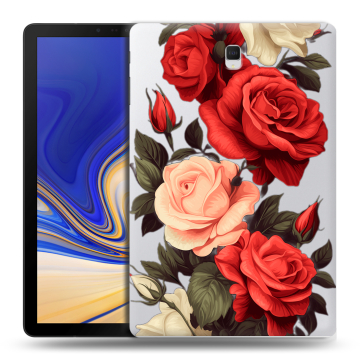 Силиконовый чехол на Samsung Galaxy Tab S4 с принтом Розы