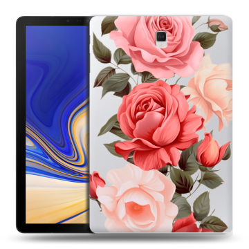 Силиконовый чехол на Samsung Galaxy Tab S4 с принтом Розы Силиконовый чехол на Samsung Galaxy Tab S4 с принтом Розы