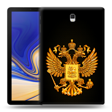 Силиконовый чехол на Samsung Galaxy Tab S4 с принтом Герб России желтый