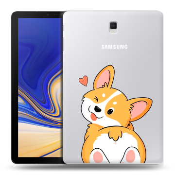 Силиконовый чехол на Samsung Galaxy Tab S4 с принтом Корги