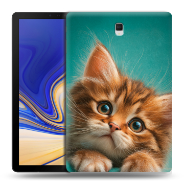 Силиконовый чехол на Samsung Galaxy Tab S4 с принтом котенок