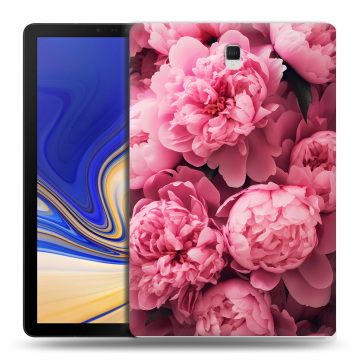 Силиконовый чехол на Samsung Galaxy Tab S4 с принтом цветы пионы