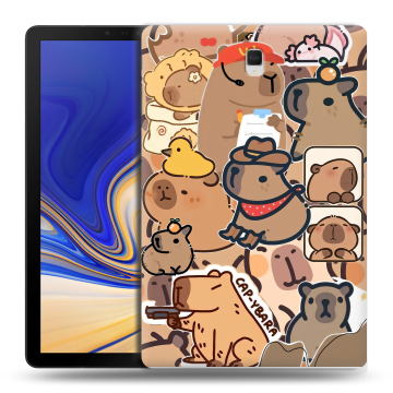 Силиконовый чехол на Samsung Galaxy Tab S4 с принтом капибара