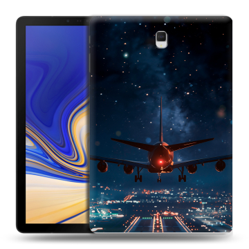 Силиконовый чехол на Samsung Galaxy Tab S4 с принтом самолет