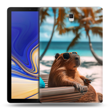 Силиконовый чехол на Samsung Galaxy Tab S4 с принтом Капибара