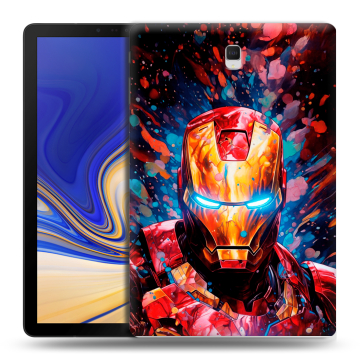Силиконовый чехол на Samsung Galaxy Tab S4 с принтом Железный человек Ironman