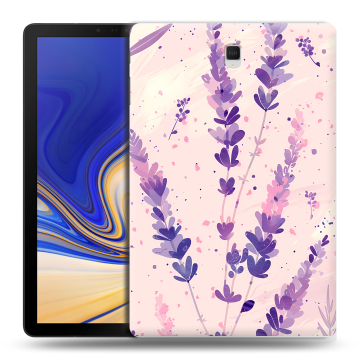 Силиконовый чехол на Samsung Galaxy Tab S4 с принтом цветы лаванда