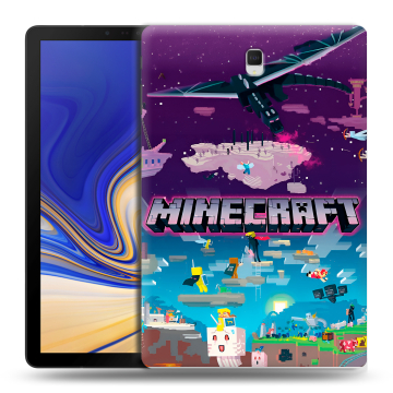 Силиконовый чехол на Samsung Galaxy Tab S4 с принтом Майнкрафт Minecraft