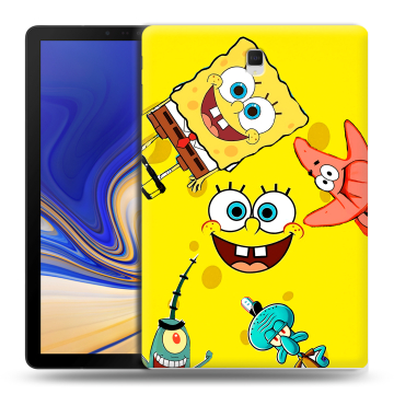 Силиконовый чехол на Samsung Galaxy Tab S4 с принтом Спанч боб Спанчбоб