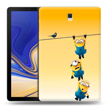 Силиконовый чехол на Samsung Galaxy Tab S4 с принтом Миньоны