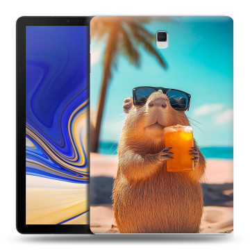 Силиконовый чехол на Samsung Galaxy Tab S4 с принтом Капибара Силиконовый чехол на Samsung Galaxy Tab S4 с принтом Капибара
