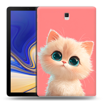 Силиконовый чехол на Samsung Galaxy Tab S4 с принтом Розовый котенок