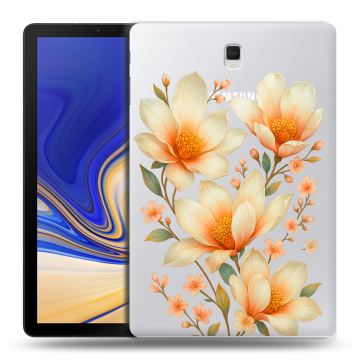 Силиконовый чехол на Samsung Galaxy Tab S4 с принтом Цветы