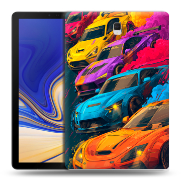 Силиконовый чехол на Samsung Galaxy Tab S4 с принтом Тачки