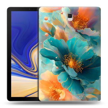Силиконовый чехол на Samsung Galaxy Tab S4 с принтом Цветы