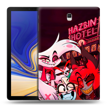 Силиконовый чехол на Samsung Galaxy Tab S4 с принтом Hazbin Hotel Отель Хазбин