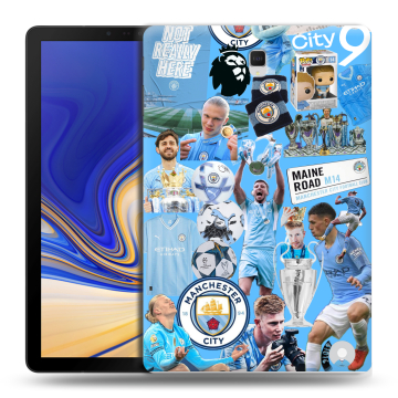 Силиконовый чехол на Samsung Galaxy Tab S4 с принтом Man City Манчестер Сити Силиконовый чехол на Samsung Galaxy Tab S4 с принтом Man City Манчестер Сити