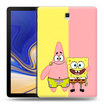 Силиконовый чехол на Samsung Galaxy Tab S4 с принтом Спанч боб Спанчбоб