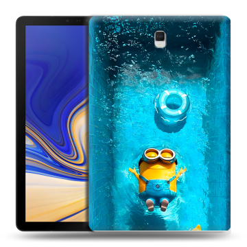 Силиконовый чехол на Samsung Galaxy Tab S4 с принтом Миньоны