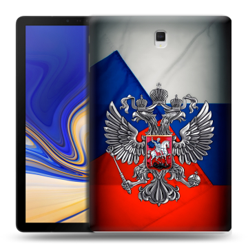 Силиконовый чехол на Samsung Galaxy Tab S4 с принтом Флаг России