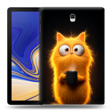 Силиконовый чехол на Samsung Galaxy Tab S4 с принтом Смешной кот
