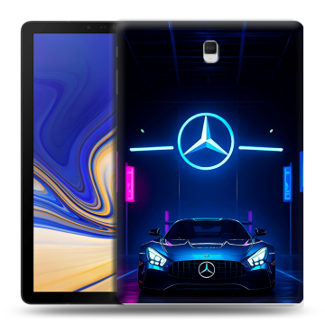 Силиконовый чехол на Samsung Galaxy Tab S4 с принтом Mercedes Мерседес